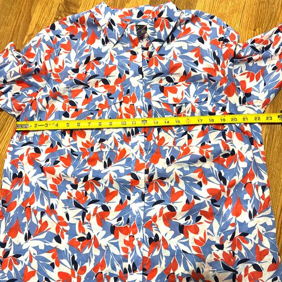 Lauren Cotton lightweight button shirt colorful abstract Ralph Lauren Sz 1X - Picture 10 of 10